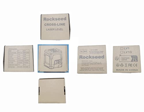 Laser Level, RockSeed Cross Line Laser with Self-Leveling, Vertical and Horizontal Line, Rotatable 360 Degree, Carrying Pouch, Battery Included(Green)