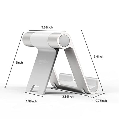 AmazonBasics L6LSH001-CS-R Multi-Angle Portable Stand for Tablets, E-readers and Phones - Silver