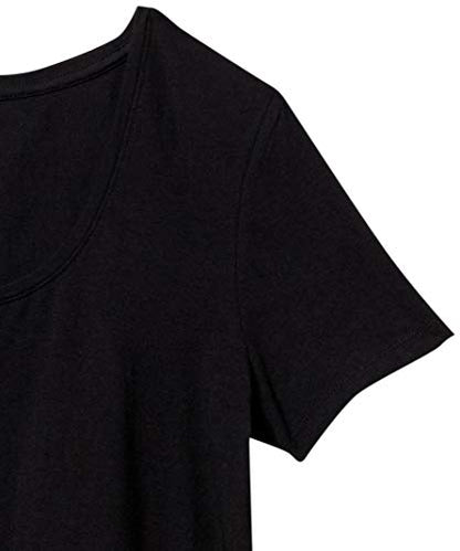 Amazon Essentials Women's Regular-Fit Short-Sleeve Scoop Neck T-Shirt (Available in Plus Size), Pack of 2, Black/White, XX-Large