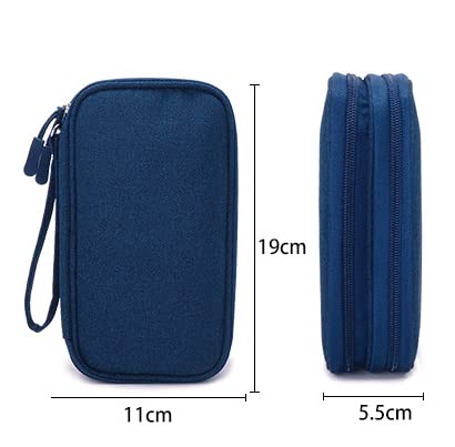 eYistar Diabetic Supplies Travel Case Organizer for Test Strips, Lancets, Needles, Lancing Device, Glucose Meter, Alcohol Wipes, Insulin Pens, Syringes, Diabetes Testing Kit Storage Bag (Blue)