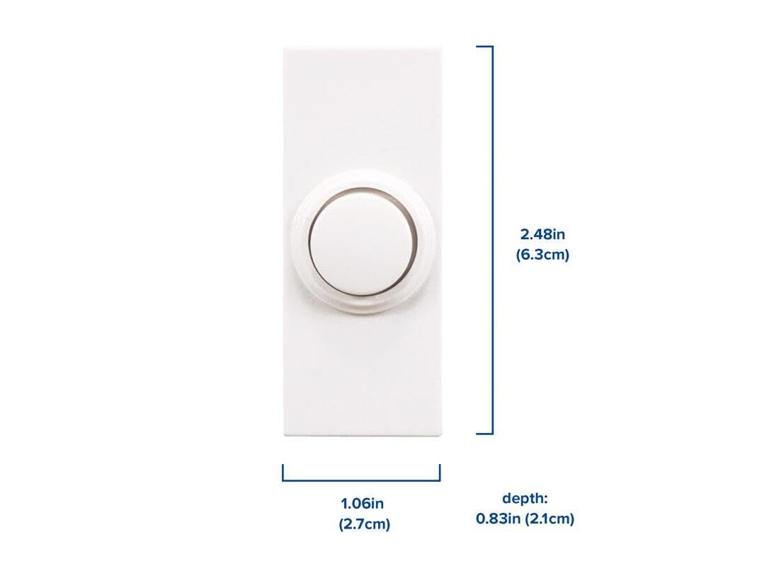 Heath/Zenith SL-7366-02 Wireless Plug-In Door Chime Kit with Molded Plastic Cover, White