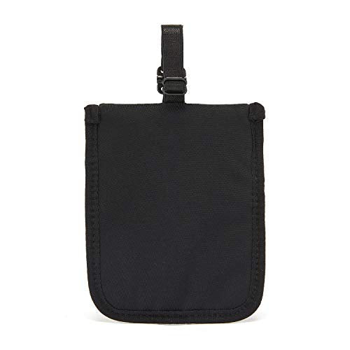 Pacsafe Coversafe S25 Hidden Undercover Travel Bra Pouch for Women (Washable) - Stash up to 6 Credit Cards plus Money and Key with Adjustable, Elastic Strap; Suitable for all Bra Sizes (Black)