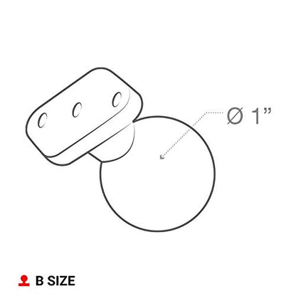 RAM Mounts GPS RAM-B-238U Diamond Ball Base with B Size 1" Ball