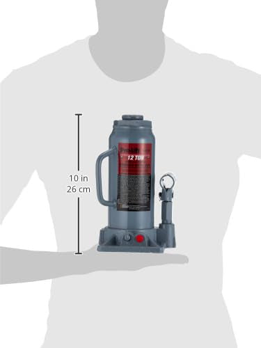 Pro-Lift B-012D Grey Hydraulic Bottle Jack - 12 Ton Capacity