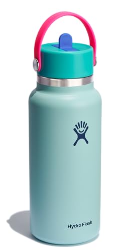 Hydro Flask 32 Oz Wide Flex Straw Cap Bottle - Insulated Stainless Steel - Wide Straw Lid, Non Spill, Leakproof in Polar Plunge