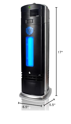 OION Technologies B-1000 Permanent Filter Ionic Air Purifier Pro Ionizer with UV-C, New (Black)