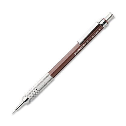 Pentel GraphGear 500 Mechanical Drafting Pencil, (0.3mm), Extra Fine Line, Brown Barrel (PG523E)