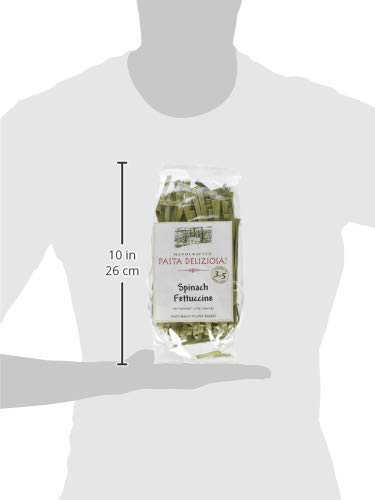 Pasta Deliziosa! Handcrafted Pasta, Spinach Fettuccine, 12 Ounce