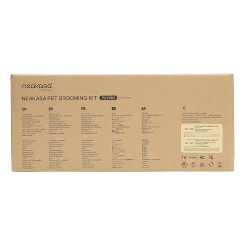 Neakasa by neabot P2 Pro Dog Grooming Kit, Dog Clippers Vacuum Suction 99% Hair, Pet Grooming with 5 Proven Tools, 2L Large-Capacity Easy Empty Dustbin for Dogs Cats Animals