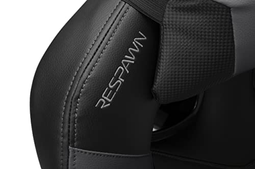 RESPAWN 110 Pro Gaming Chair - Gaming Chair with Footrest, Reclining Gaming Chair, Video Gaming Computer Desk Chair, Adjustable Desk Chair, Gaming Chairs For Adults With Headrest Pillow - Grey