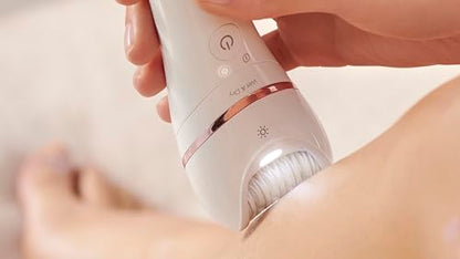 Philips Epilator Series 8000, Wet & Dry, 3-in-1 with Shaver & Trimmer Attachments for Women, 8 Accessories Included, BRE720/14