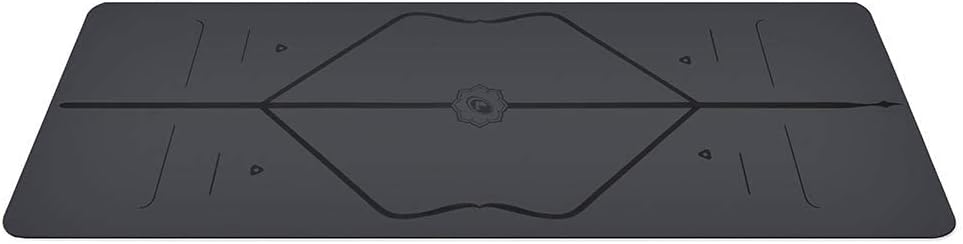 Liforme Original Yoga Mat – Free Yoga Bag Included - Patented Alignment System, Warrior-like Grip, Non-slip, Eco-friendly, sweat-resistant, 4.2mm thick mat for comfort - Grey
