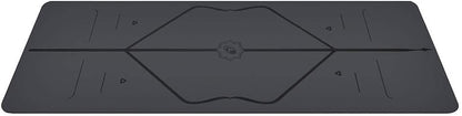 Liforme Original Yoga Mat – Free Yoga Bag Included - Patented Alignment System, Warrior-like Grip, Non-slip, Eco-friendly, sweat-resistant, 4.2mm thick mat for comfort - Grey