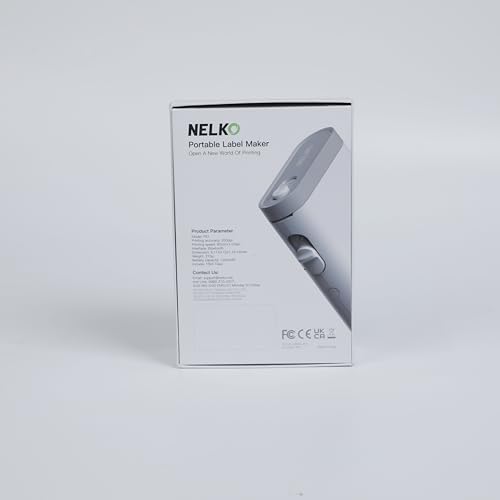 Nelko Label Maker Machine with Tape, P21 Bluetooth Label Printer, Wireless Mini Label Makers with Multiple Templates for School Office Home, White