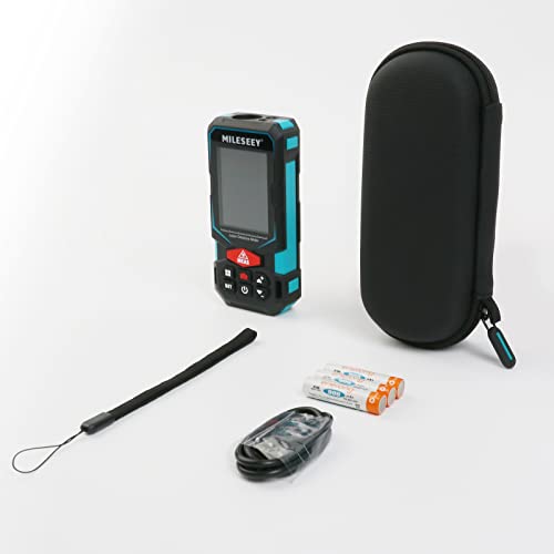 Laser Measure, MiLESEEY 330Ft Laser Distance Meter, Rechargeable Multifunctional Laser Measurement Tool with Pointfinder Camera,P2P Technology, Perfect for Outdoor Long-Range Measuring