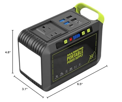 MARBERO Portable Power Station 88Wh Camping Lithium Battery Solar Generator Fast Charging with AC Outlet 120W Peak Power Bank(Solar Panel Optional) for Home Backup Outdoor Emergency RV Van Hunting