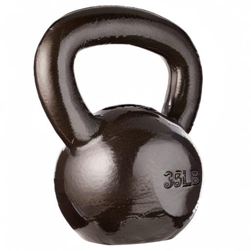 Amazon Basics Cast Iron Kettlebell, 35 pound, Black