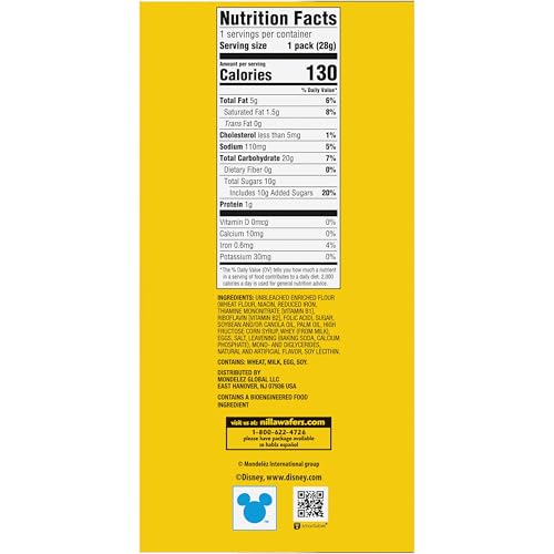 NILLA Wafers Mini Cookies, Vanilla Wafers, 10 Snack Packs