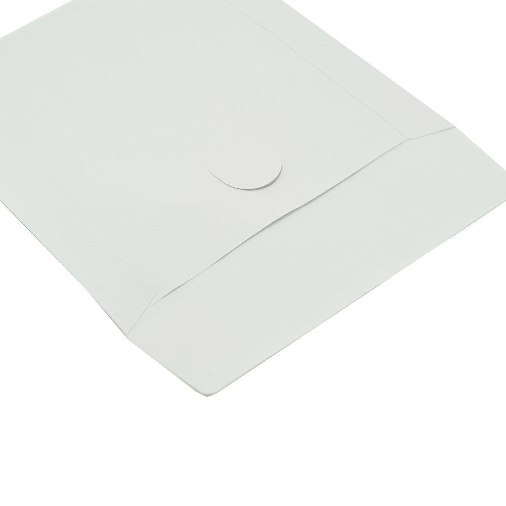 Maxtek 1,000 Pieces White Paper CD DVD Sleeves Envelope Holder with Clear Window and Flap, 80g Economy Weight.