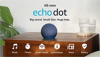 Amazon Echo Dot (newest model), Vibrant sounding Alexa speaker, Great for bedrooms, dining rooms and offices, Deep Sea Blue
