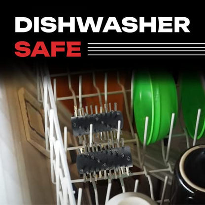 Grillbot Replacement Stainless Steel Brushes for Grillbot Automatic Grill Cleaning Robot – Set of 3 Stainless Steel Grill Brushes for Cast Iron & Expanded Steel Grills