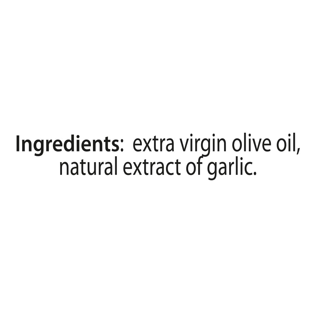Mantova Garlic Extra Virgin Olive Oil (EVOO) - Cold-Pressed, Premium Quality, Imported from Italy - Perfect for Topping Salads, Vegetables, Pasta Salad, Dipping Italian Bread, or Pan-Frying (Pack of 1)