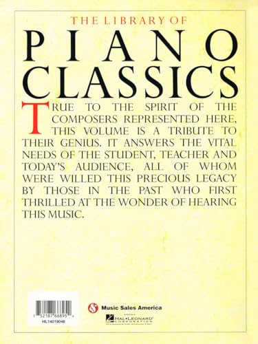 Library of Piano Classics | Collection of Famous Classical Piano Pieces | Piano Solo Sheet Music Book for Intermediate to Advanced Players | Timeless Repertoire Songbook
