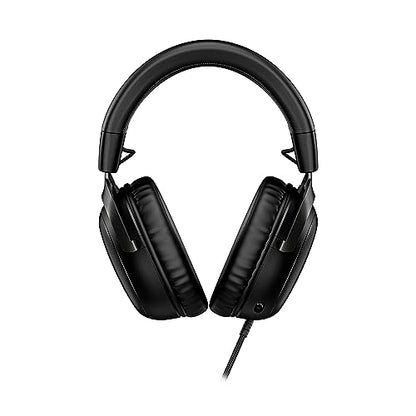 HyperX Cloud III – Wired Gaming Headset, PC, PS5, Xbox Series X|S, Angled 53mm Drivers, DTS Spatial Audio, Memory Foam, Durable Frame, Ultra-Clear 10mm Mic, USB-C, USB-A, 3.5mm – Black