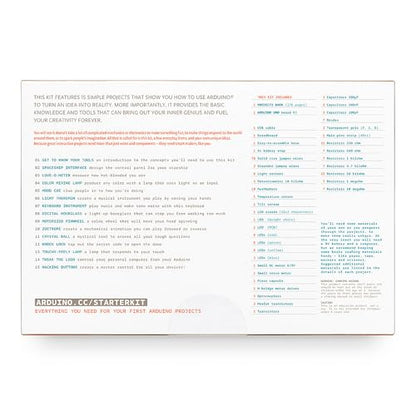 Official Arduino Starter Kit [K000007] – 12 DIY Projects with Electronic Components & English Projects Book – Original Kit from Italy