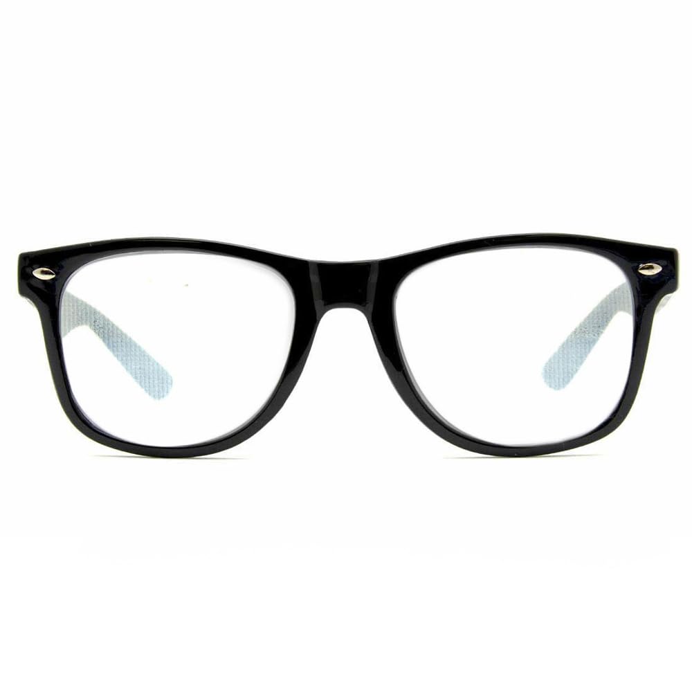 GloFX Black Frame Spiral Diffraction Glasses – Laser Etched for Hypnotic Spiral Light Effects, Flexible & Durable for Raves & Festivals