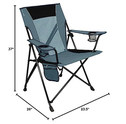 Kijaro Portable Camping Chairs - Enjoy the Outdoors with a Versatile Folding Sports Chair for Outdoor & Lawn - Dual Lock Feature Locks Position – Hallet Peak Gray