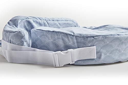 My Brest Friend Original Nursing Pillow Enhanced Ergonomics Essential Breastfeeding Pillow Support For Mom & Baby W/ Convenient Side Pocket, Double Straps & Slipcover, Horizon