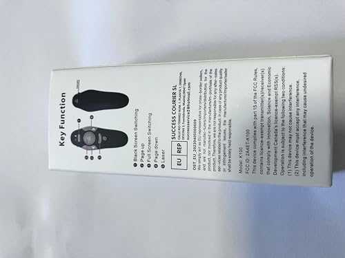 Presentation Clicker Remote, Type C&USB Wireless Presenter, PowerPoint Clicker, Slide Advancer Control for Mac︱ Windows︱ Laptop, Support PPT︱Keynote︱Google Slides