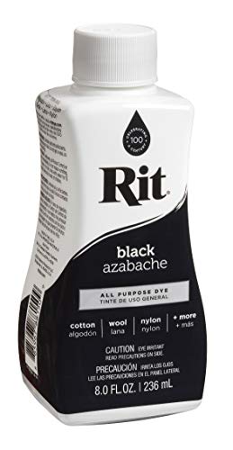 Rit Dye 88150 All Purpose Liquid Dye, Black, 8 Fl Oz (Pack of 1)