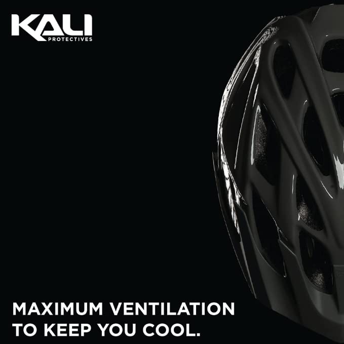 Kali Protectives Chakra Solo Half Size Cycling Helmet, Solid Black, S/M