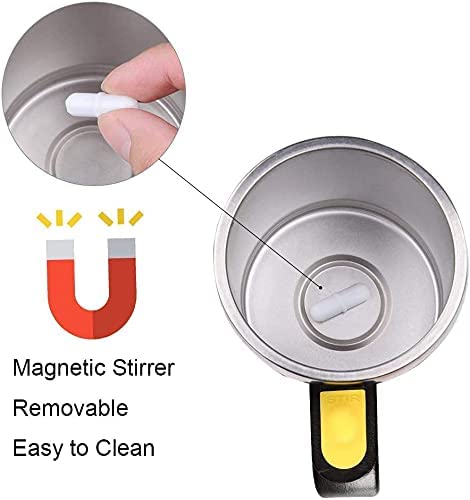 IAMPDD Self Stirring Mug Auto Self Mixing Stainless Steel Cup for Coffee/Tea/Hot Chocolate/Milk Mug for Office/Kitchen/Travel/Home -450ml/15oz The best gift（black）