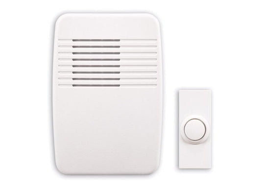 Heath/Zenith SL-7366-02 Wireless Plug-In Door Chime Kit with Molded Plastic Cover, White