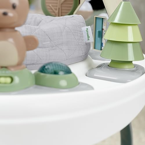 Ingenuity Spring & Sprout 2-in-1 Baby Activity Center Jumper and Table with Infant Toys - Ages 6 Months +, First Forest