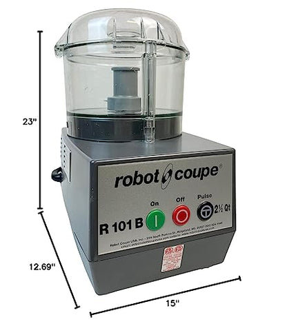 Robot Coupe R101B CLR Combination Food Processor, 2.5 Quart Clear Batch Bowl, Polycarbonate, Clear, 120v