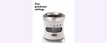 NEW OXO Good Grips Contoured Mess-Free Salt Grinder, Gray, One size