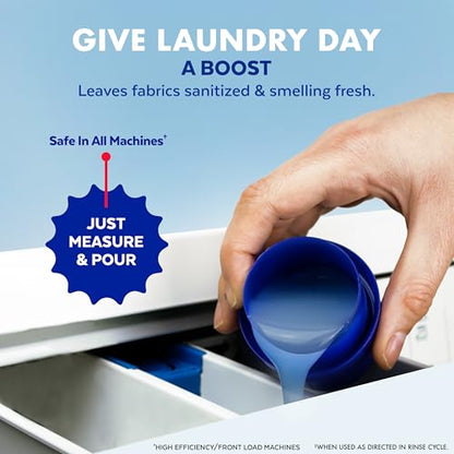 Lysol Disinfectant Laundry Sanitizer & Scent Booster, Laundry Detergent Additive, Color Safe Bleach Alternative, Laundry Odor Eliminator, Kills Bacteria & Viruses, Crisp Linen Scent, 90 Fl Oz