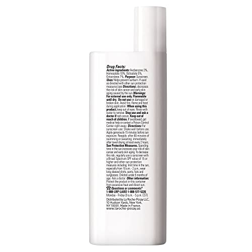 La Roche-Posay Anthelios Light Fluid Facial Sunscreen SPF 60, Lightweight Sunscreen For Face, Fluid Texture, Broad Spectrum SPF + Antioxidants, Oil Free & Oxybenzone Free, Travel Size 1.7 Fl. Oz.