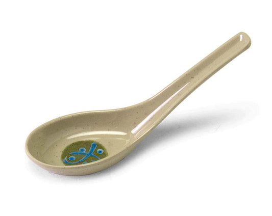JapanBargain 2344, Set of 4 Soup Spoons Asian Chinese Wonton Spoon Japanese Soba Rice Spoon Pho Spoon Ramen Noodle Soup Spoons, Green