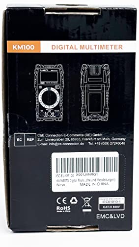 KAIWEETS Digital Multimeter with Case, DC AC Voltmeter, Ohm Volt Amp Test Meter and Continuity Test Diode Voltage Tester for Household Outlet, Automotive Battery Test (Anti-Burn with Double Fuses)