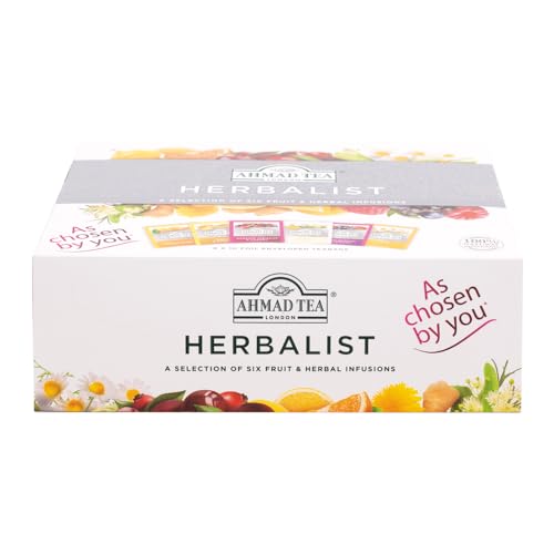 Ammad Tea Herbal Tea, Herbalist Variety Gift Box, 60 Foil Teabags - Decaffeinated & Sugar-Free