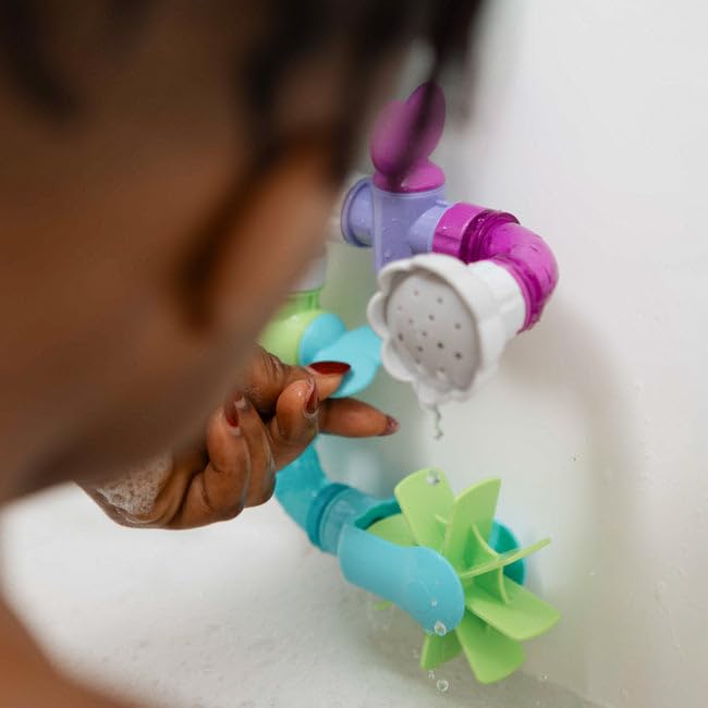 Nuby Wacky Waterworks Pipes Bath Toy - Baby Bathtub Toy with Interactive Features for Cognitive Development
