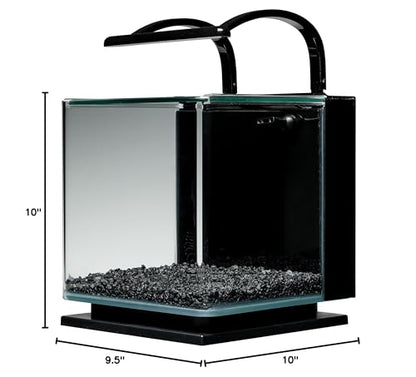 Marineland Contour 3 Aquarium Kit 3 Gallons, Rounded Glass Corners, Includes LED Lighting
