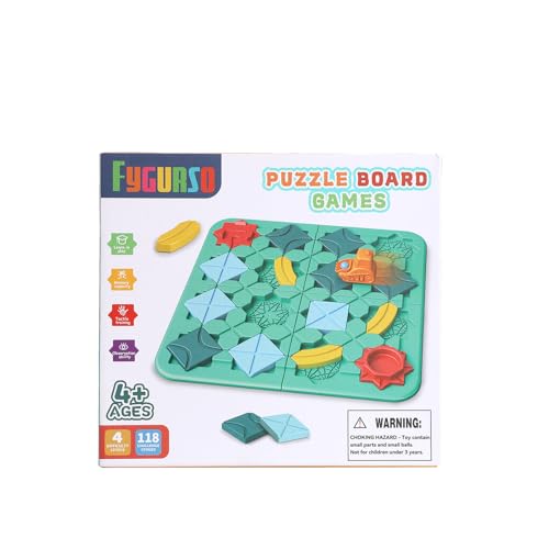 fygurso STEM Board Games, Puzzle Logical Builder Kids Toys, Preschool Montessori Brain Teasers Birthday Gifts for Kids 4-8 Years Old