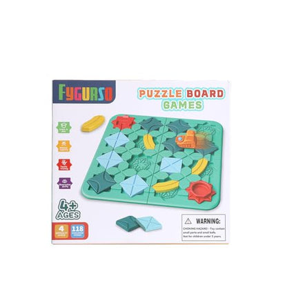 fygurso STEM Board Games, Puzzle Logical Builder Kids Toys, Preschool Montessori Brain Teasers Birthday Gifts for Kids 4-8 Years Old