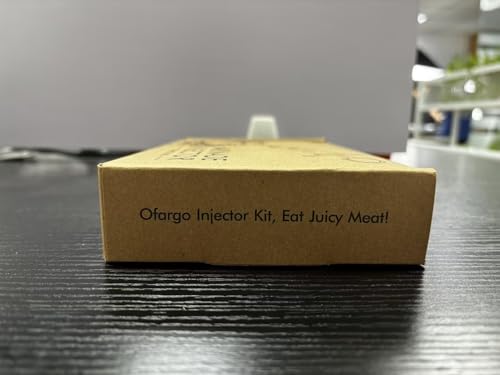 Ofargo Stainless Steel Meat Injector Syringe Kit with 4 Marinade Needles for BBQ Grill Smoker, 2-oz Large Capacity, Both Paper User Manual and E-Book Recipe